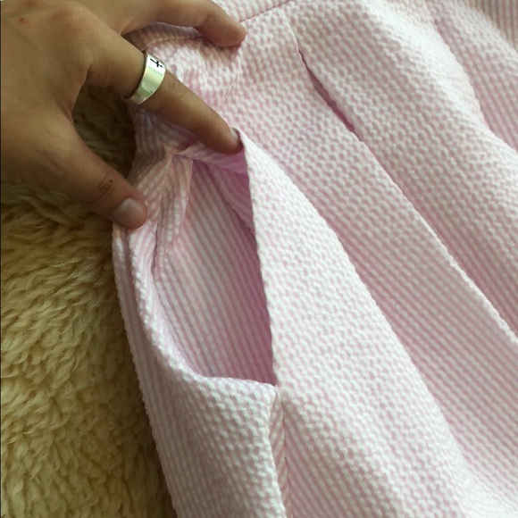 NWT Lauren James Light Pink Corbin Stripe Dress - Picture 5 of 7